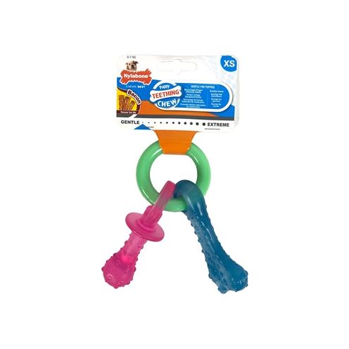 Nylabone Puppy Chew Bijtring Speen / Bot Puppyspeelgoed