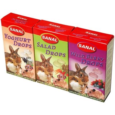 Sanal Knaagdier 3-Pack Drops Yogurt / Salad / Wild Berry