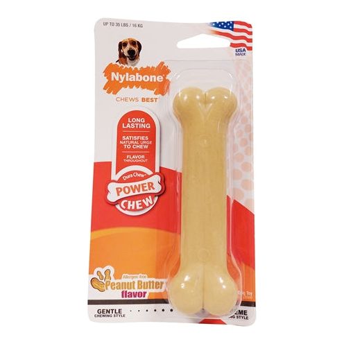 Nylabone Dura Chew Pindakaas Voor Harde Bijters Hypoallergeen