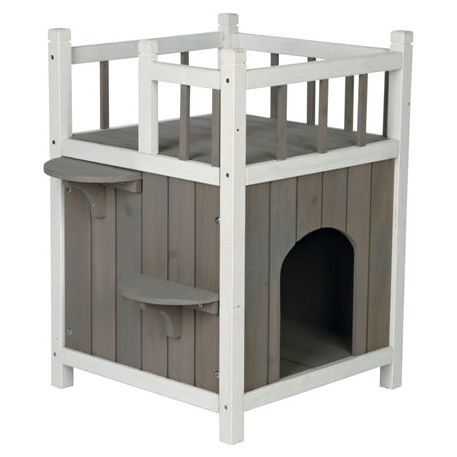 Trixie Kattenhuis Cat's Home Met Balkon Grijs / Wit