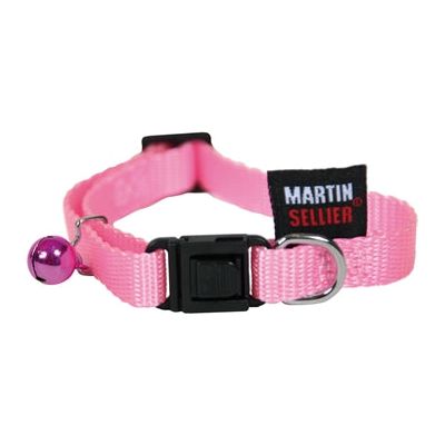 Martin Kattenhalsband Nylon Uni Roze