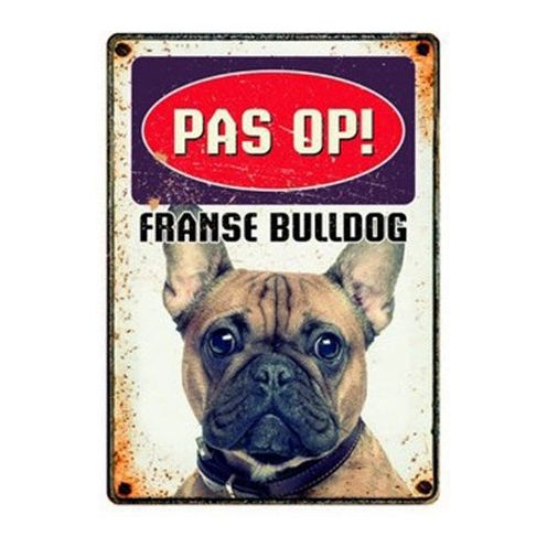 Plenty Gifts Waakbord Blik Franse Bulldog