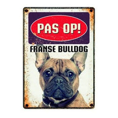 Plenty Gifts Waakbord Blik Franse Bulldog