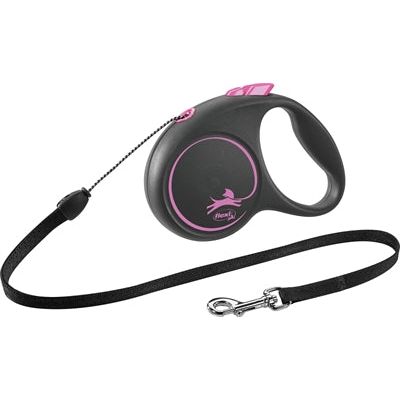 Flexi Rollijn Black Design Cord Roze