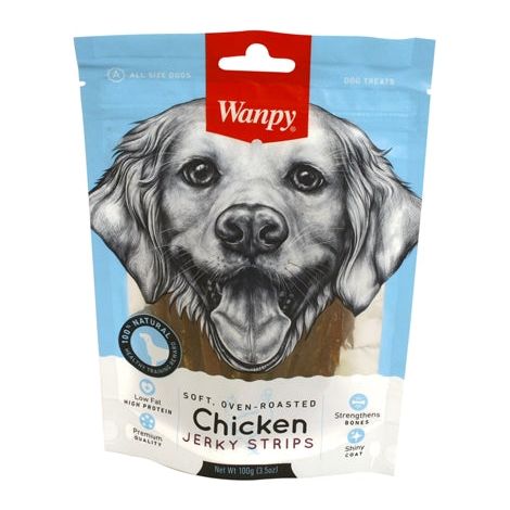 Wanpy Soft Oven-Roasted Chicken Jerky Strips