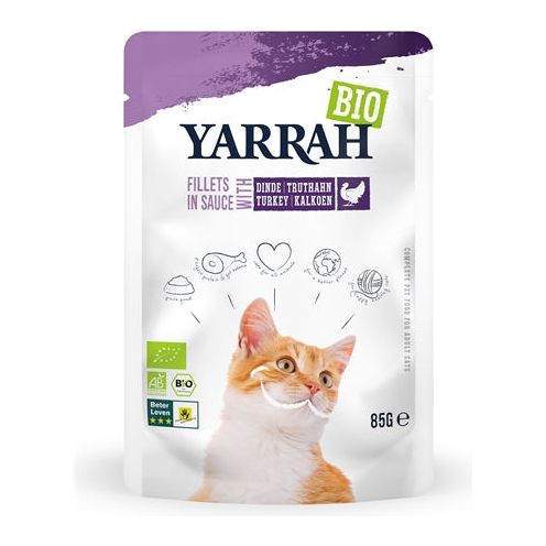 Yarrah Cat Biologische Filets Met Kalkoen In Saus