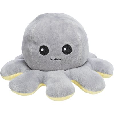 Trixie Octopus Omkeerbaar Pluche Grijs / Geel