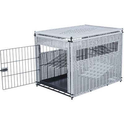 Trixie Bench Homekennel Polyrotan Lichtgrijs