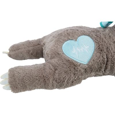 Trixie Pluche Luiaard Grijs Met Heartbeat Voor Puppy