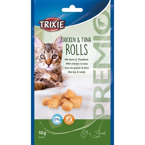 Trixie Premio Kip & Tonijn Rolletjes Voor Katten Glutenvrij