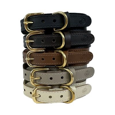 Sazzz Halsband Hond Pioneer Classic Leer Zadel Bruin