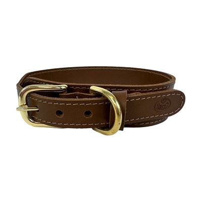 Sazzz Halsband Hond Pioneer Classic Leer Zadel Bruin