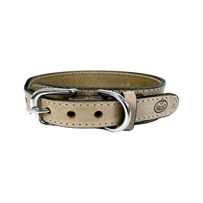 Sazzz Halsband Hond Boho Vintage Leer Beige