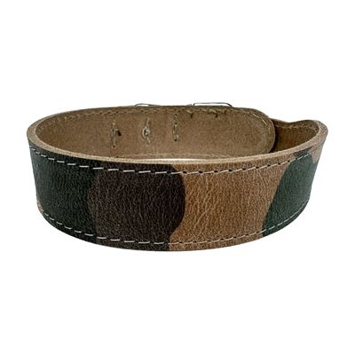 Sazzz Halsband Hond Boho Vintage Leer Camouflage