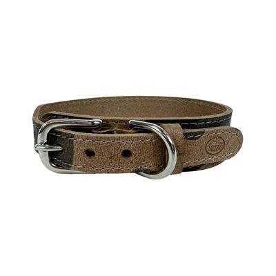 Sazzz Halsband Hond Boho Vintage Leer Camouflage