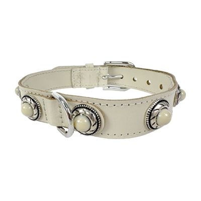 Sazzz Halsband Hond Adventure Stone Classic Leer Creme