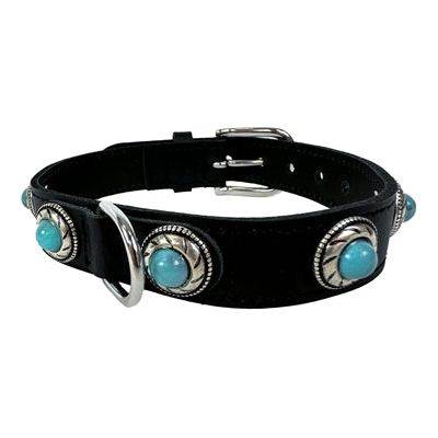 Sazzz Halsband Hond Adventure Stone Classic Leer Zwart