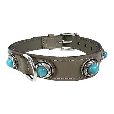 Sazzz Halsband Hond Adventure Stone Classic Leer Taupe