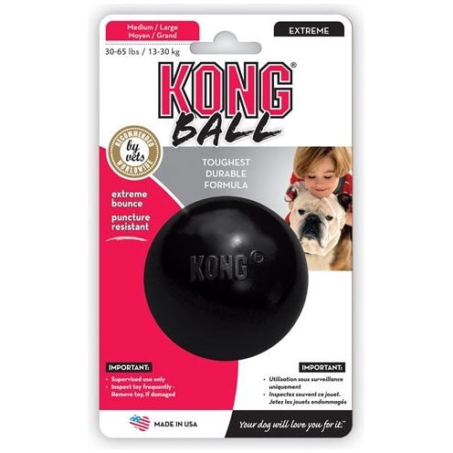 Kong Extreme Rubber Bal Zwart