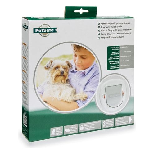 Petsafe Kattenluikje Grote Kat / Kleine Hond 4 Standen Wit