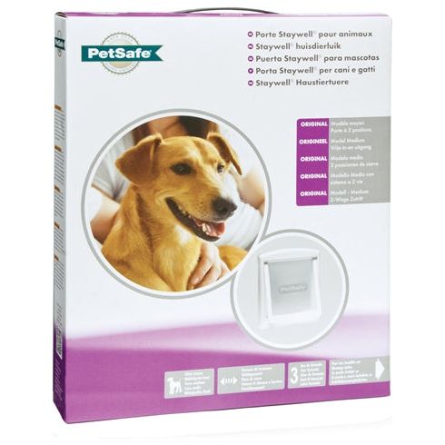 Petsafe Hondenluikje Medium Wit / Transparant